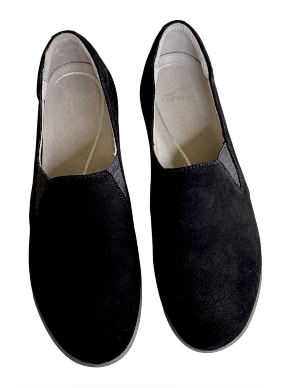 EUC Dansko Leather Laraine Nubuck Slip-On Loafers Black Size 9 - Picture 2 of 7